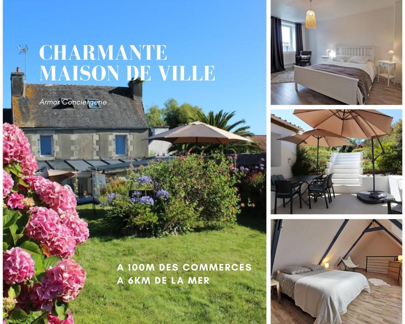 Charmante Maison De Ville A 6 Km De La Mer Lanmeur Esterno foto